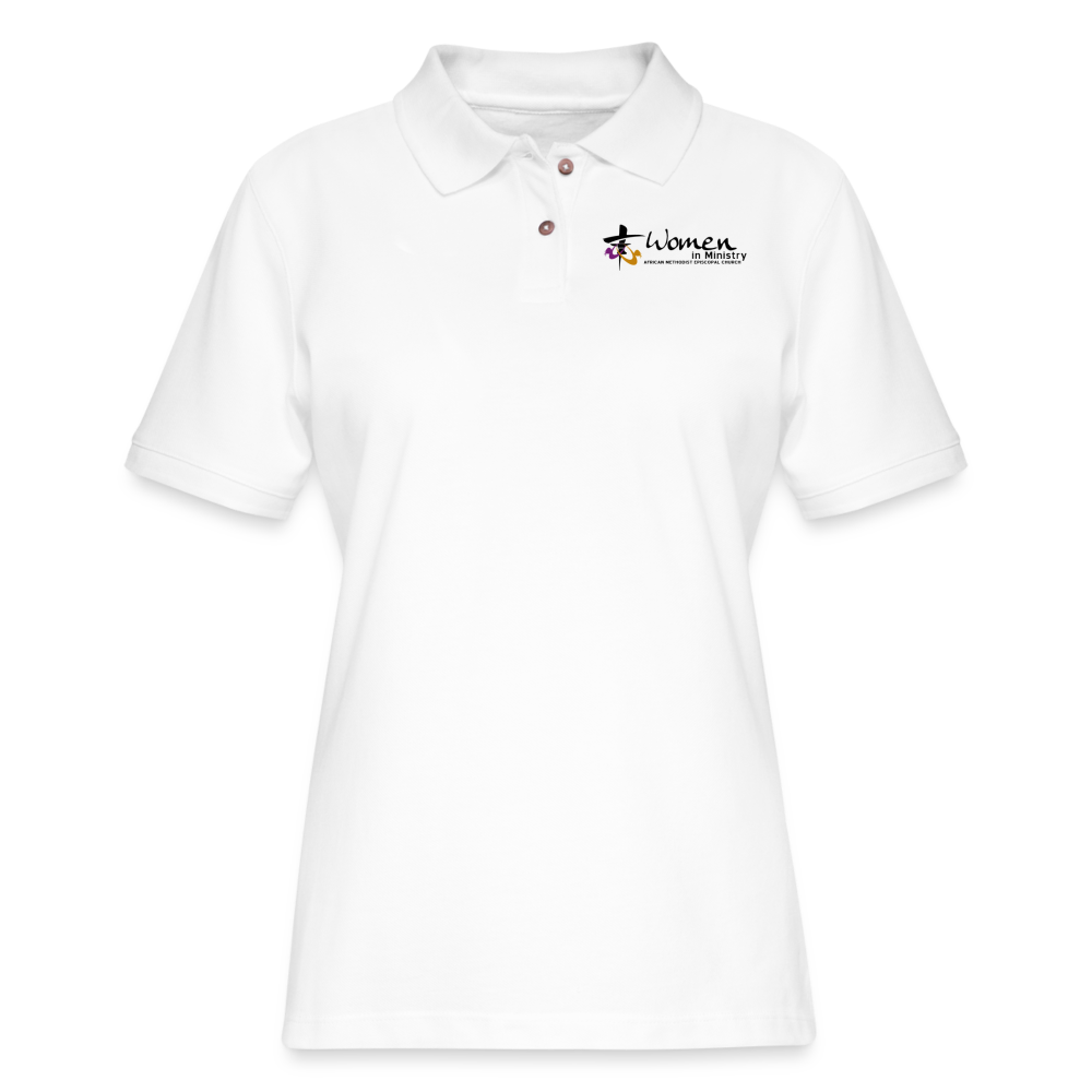 Women's Pique Polo Shirt - white