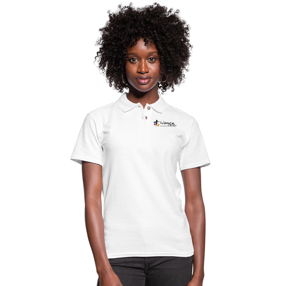 Women's Pique Polo Shirt - white