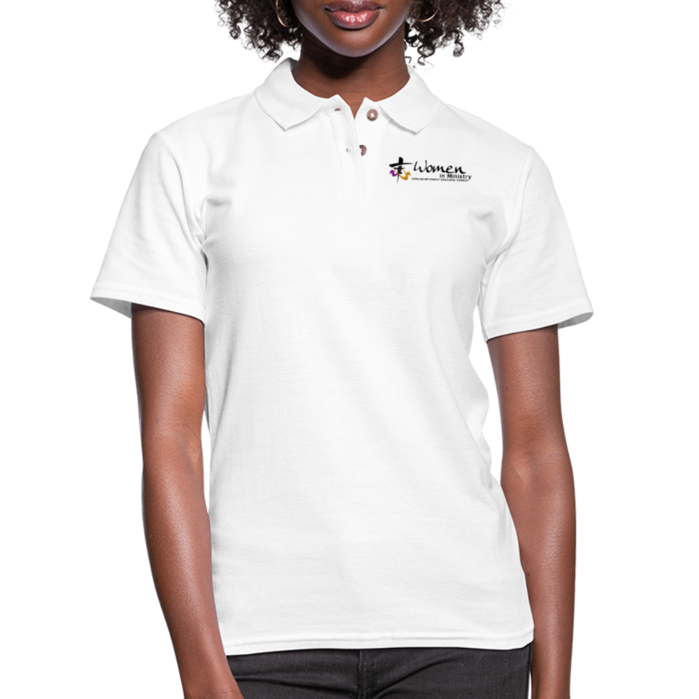 Women's Pique Polo Shirt - white