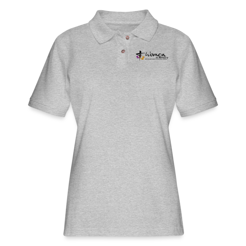 Women's Pique Polo Shirt - heather gray