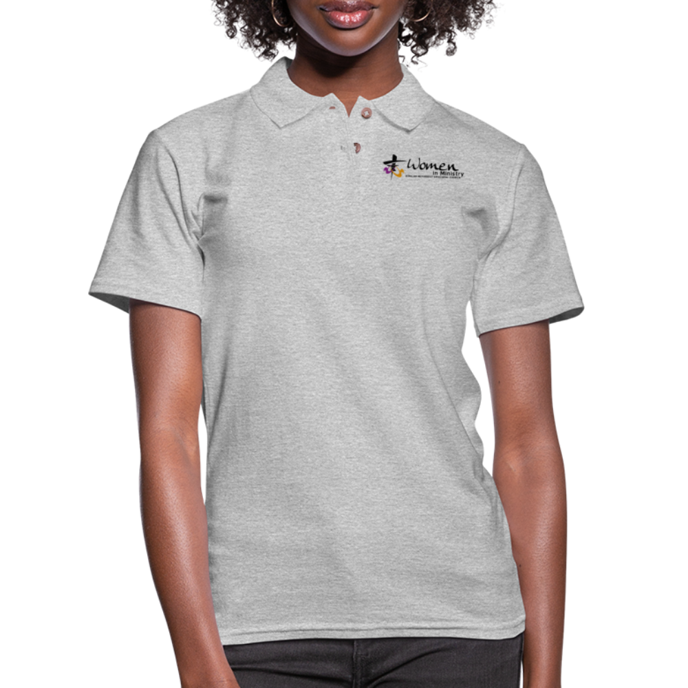 Women's Pique Polo Shirt - heather gray