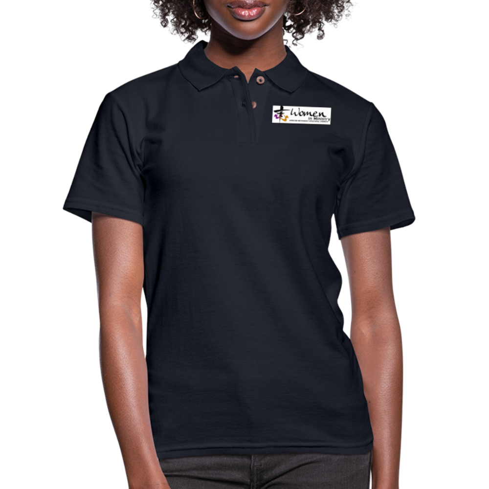 Women's Pique Polo Shirt - midnight navy